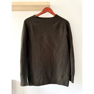 Margaret Howell Womens Small Cashmere Brown Sweater Crewneck Soft Quiet Luxury